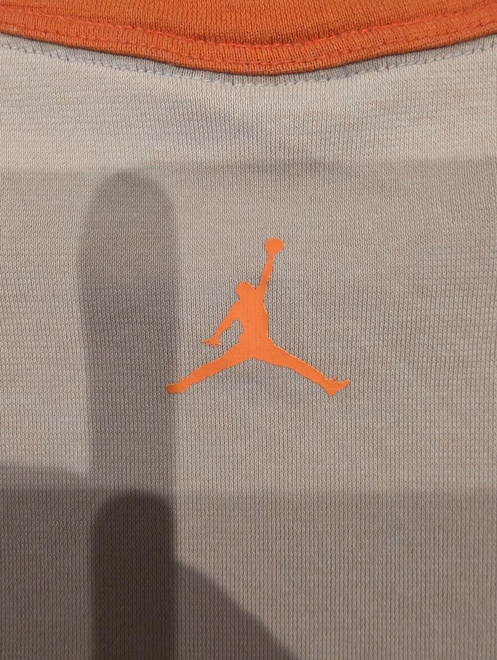Jordan Crewneck Tee in Orange and Light Gray